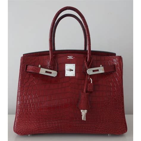 sac hermes rouge croco|hermes crocodile pores.